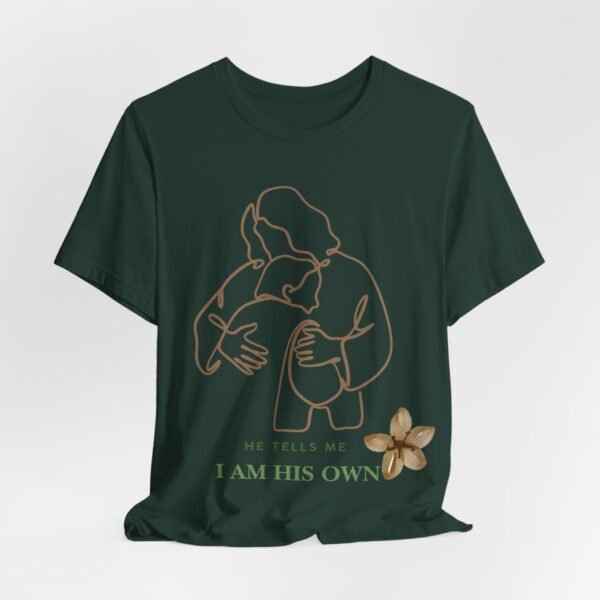 14580663043079761854_2048.jpeg He Tells Me I Am His Christian Tee | Faith Scripture Shirt
