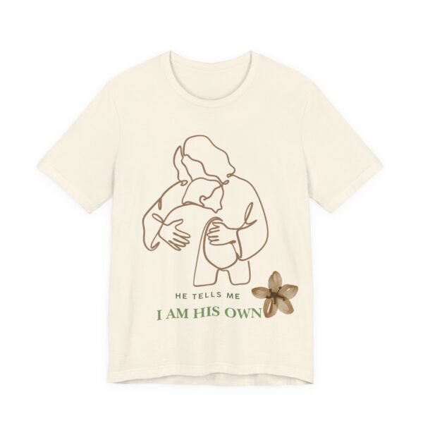 4637100881816290188_2048.jpeg He Tells Me I Am His Christian Tee | Faith Scripture Shirt
