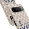 Anchor Holds Phone Case | Nautical Anchor Pattern, Checkered Scripture Design