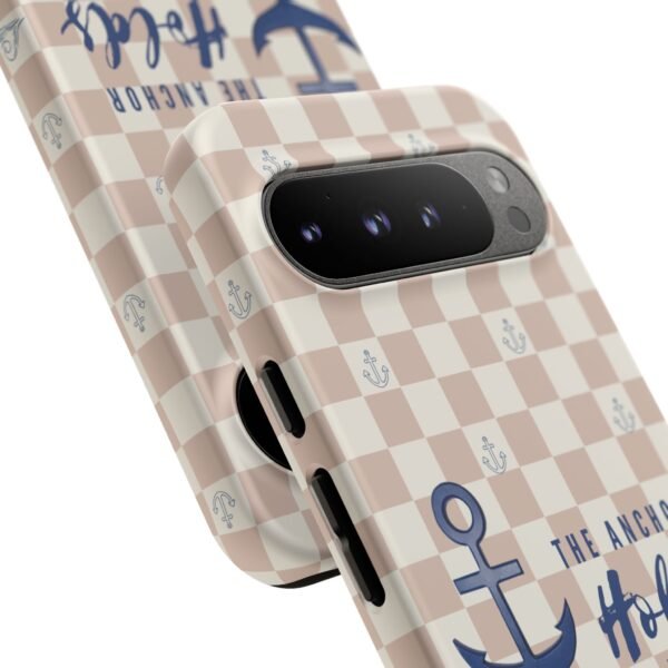 Anchor Holds Phone Case | Nautical Anchor Pattern, Checkered Scripture Design