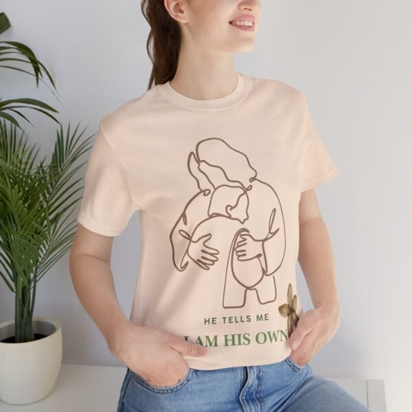 9538008362637142063_2048.jpeg He Tells Me I Am His Christian Tee | Faith Scripture Shirt