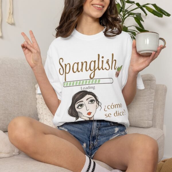 10534048416720189593_2048.jpeg Spanglish Loading T-Shirt — Cómo Se Dice? Graphic Tee for Bilingual & Latino Culture Lovers