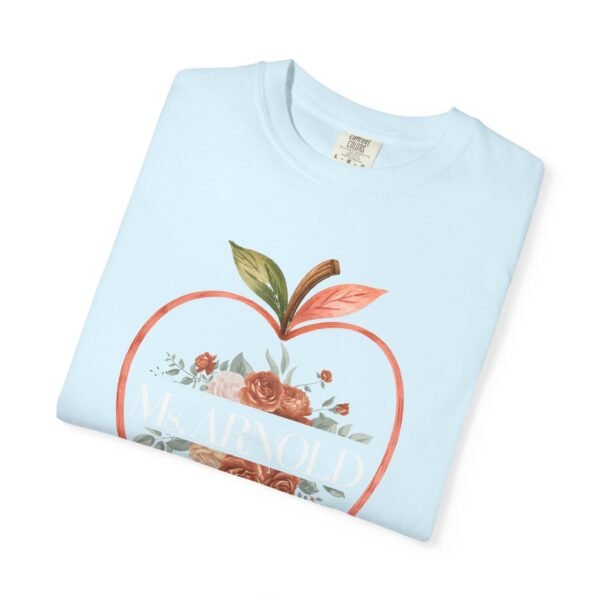 11494139138893586386_2048-1.jpeg Teacher Peach T-Shirt — "Ms. ARNOLD" Personalized Floral Apple Tee