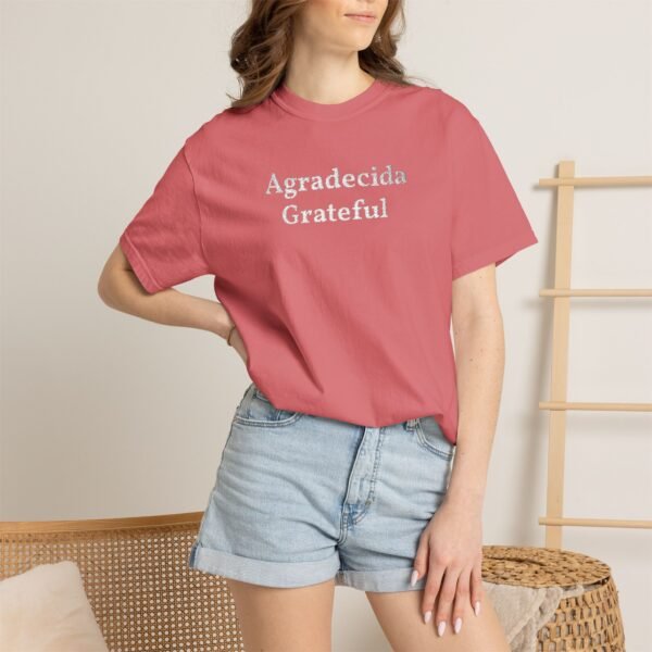 11669250005426549941_2048.jpeg Grateful "Agradecida" Tee — Garment-Dyed Spanish Gratitude T-Shirt