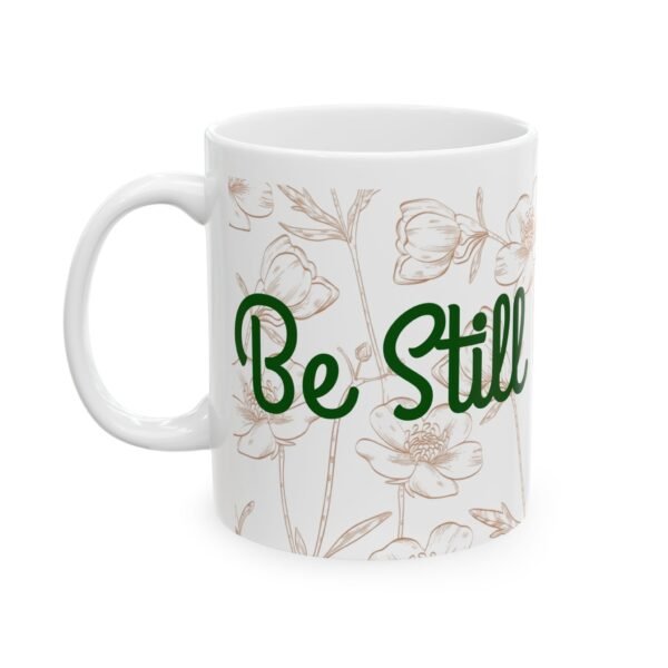Be still, Espera Ceramic Mug - Floral Coffee Tea Cup (11oz/15oz)