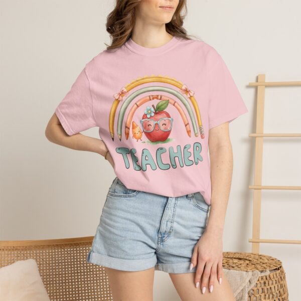 14779372164907434419_2048-2.jpeg Teacher Apple Rainbow T-Shirt — Cute Back-to-School Gift for Educators