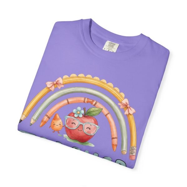14979396879261627947_2048-2.jpeg Teacher Apple Rainbow T-Shirt — Cute Back-to-School Gift for Educators