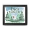 Dios Cuida de Ti Framed Canvas Print — Psalm 121:7-8 Spanish Faith Wall Art