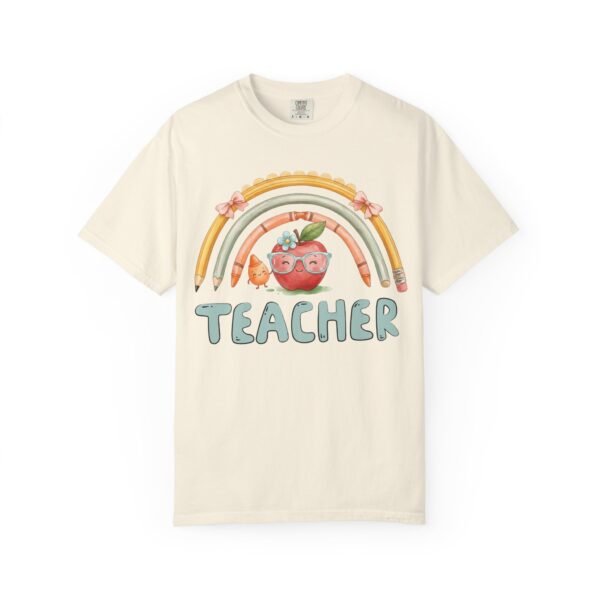 16017902786100864363_2048-2.jpeg Teacher Apple Rainbow T-Shirt — Cute Back-to-School Gift for Educators