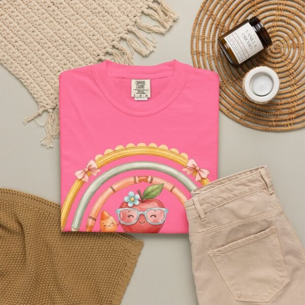 17463535461182586730_2048-2.jpeg Teacher Apple Rainbow T-Shirt — Cute Back-to-School Gift for Educators