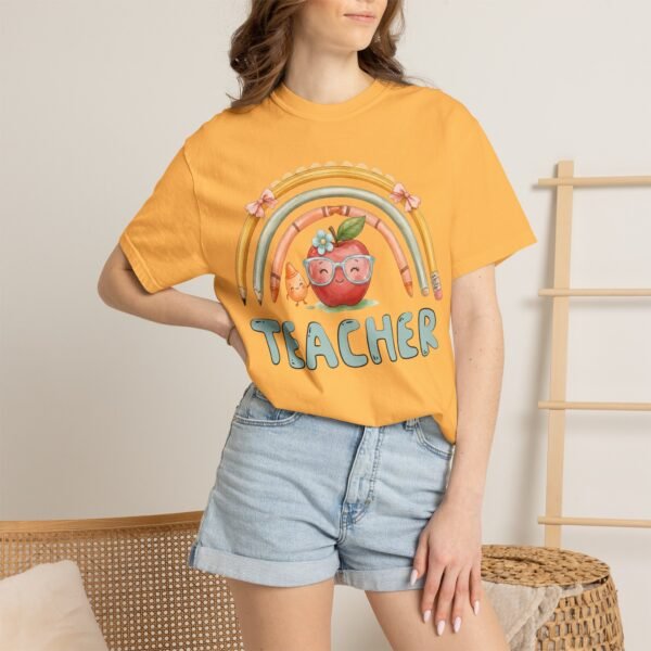 17841626055540159193_2048-2.jpeg Teacher Apple Rainbow T-Shirt — Cute Back-to-School Gift for Educators