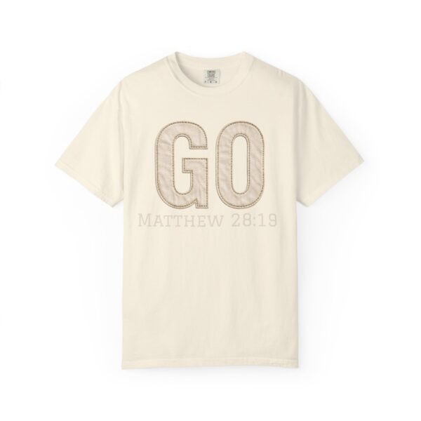 17932925397426970390_2048.jpeg GO Matthew 28:19 Christian T-Shirt