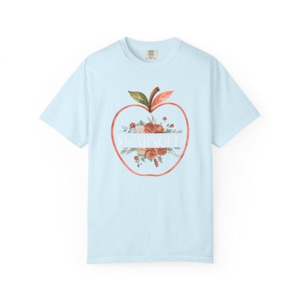 2266269229608762882_2048-1.jpeg Teacher Peach T-Shirt — "Ms. ARNOLD" Personalized Floral Apple Tee