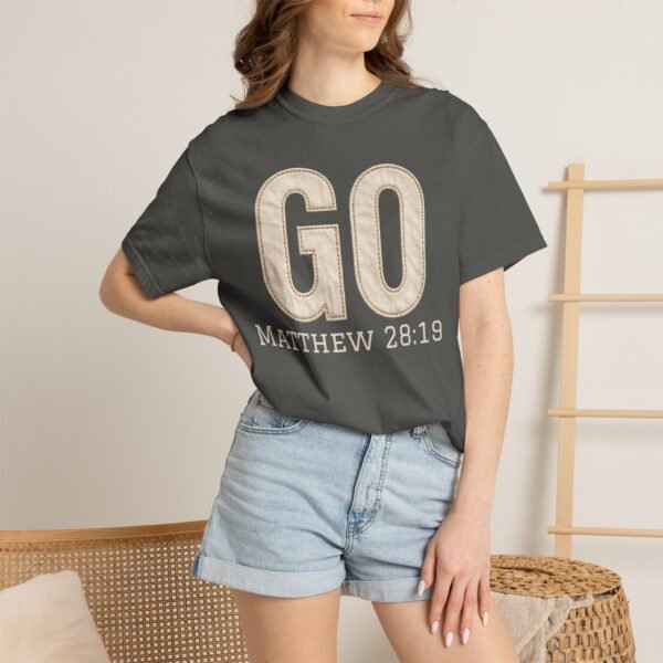 3505088886441715968_2048.jpeg GO Matthew 28:19 Christian T-Shirt