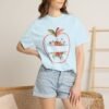 4353173129900204502_2048-1.jpeg Teacher Peach T-Shirt — "Ms. ARNOLD" Personalized Floral Apple Tee