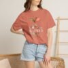 4529534709781804896_2048-1.jpeg Teacher Peach T-Shirt — "Ms. ARNOLD" Personalized Floral Apple Tee
