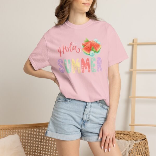 6642903283269781239_2048.jpeg Hola Summer Watermelon Shirt | Cute Summer Graphic Tee | Spanglish Summer Shirt | Beach Vacation Tee | Colorful Summer T-Shirt