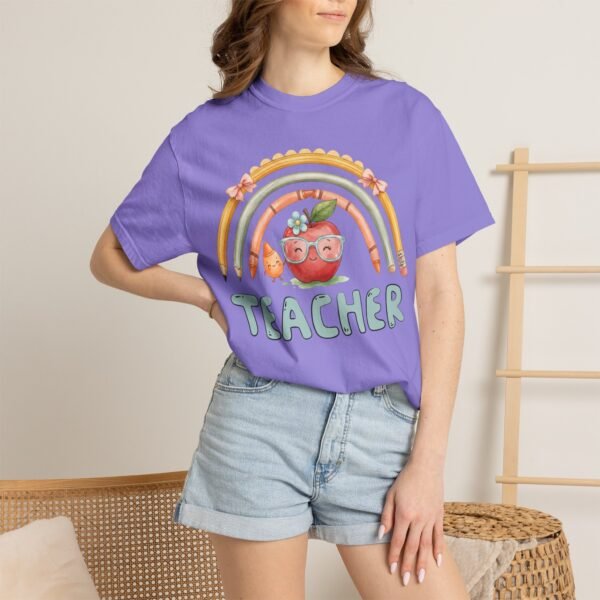 683557047981173356_2048-2.jpeg Teacher Apple Rainbow T-Shirt — Cute Back-to-School Gift for Educators