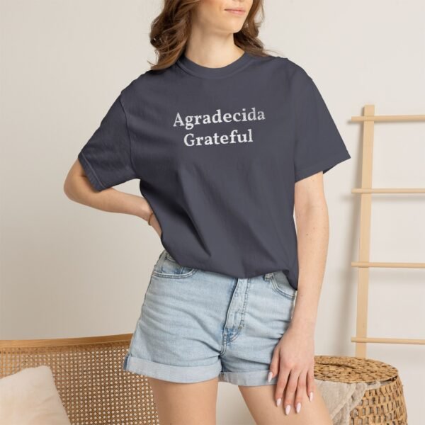 7259289011340269974_2048.jpeg Grateful "Agradecida" Tee — Garment-Dyed Spanish Gratitude T-Shirt
