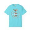 7761151797910355008_2048-1.jpeg Teacher Peach T-Shirt — "Ms. ARNOLD" Personalized Floral Apple Tee