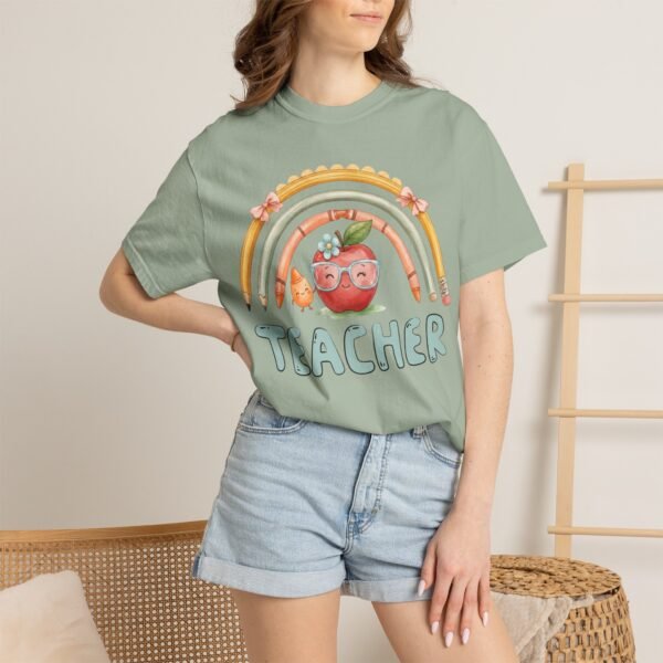 8776414720415915085_2048-2.jpeg Teacher Apple Rainbow T-Shirt — Cute Back-to-School Gift for Educators