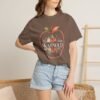 926407550462714413_2048-1.jpeg Teacher Peach T-Shirt — "Ms. ARNOLD" Personalized Floral Apple Tee