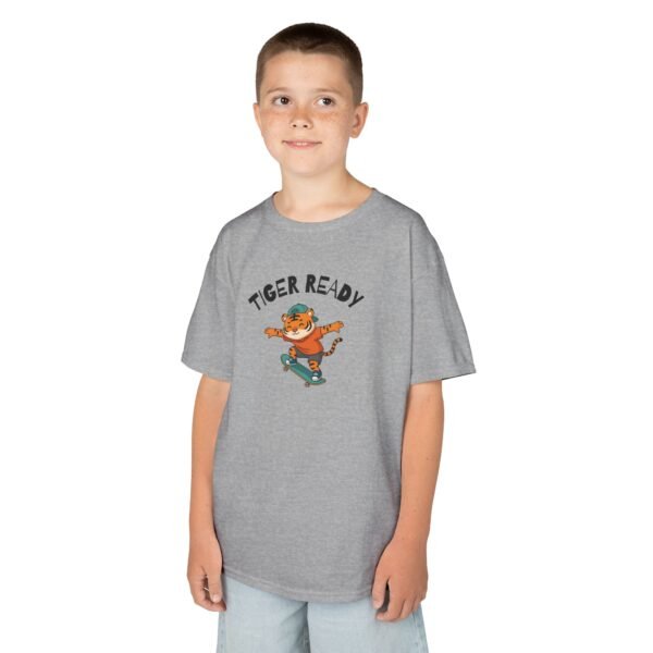Kids Tee — “TIGER READY” Skateboard Tiger Graphic