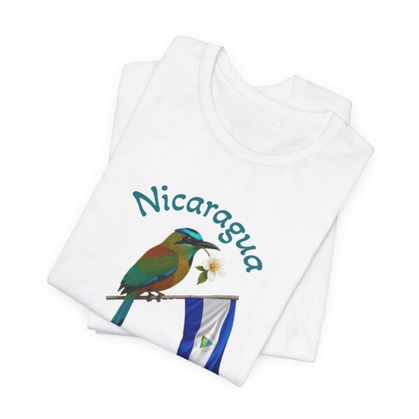 10334037947537461479_2048.jpeg Nicaraguan Motmot Bird Nicaragua Flag T-shirt | Travel Tee, bella canvas