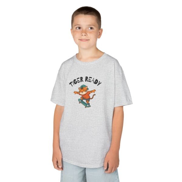 Kids Tee — “TIGER READY” Skateboard Tiger Graphic