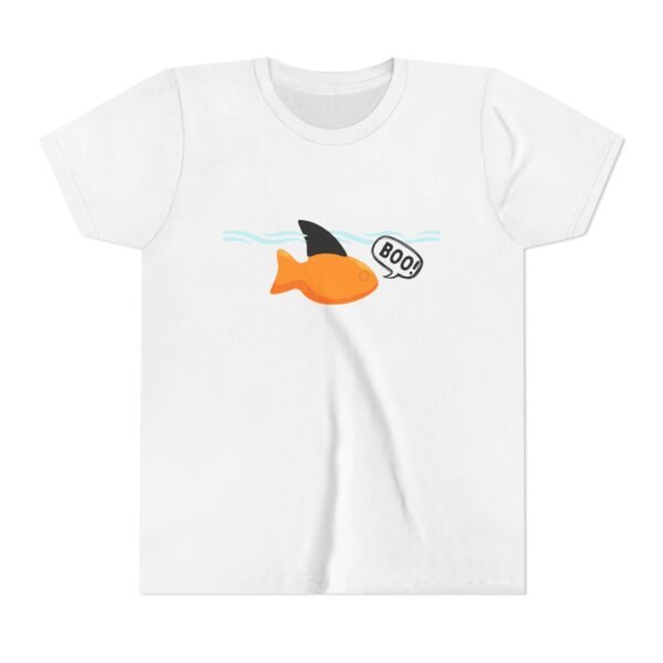 10971550885915864735_2048.jpeg Boo! Shark Goldfish Kids Tee | Funny Cartoon Fish Shirt