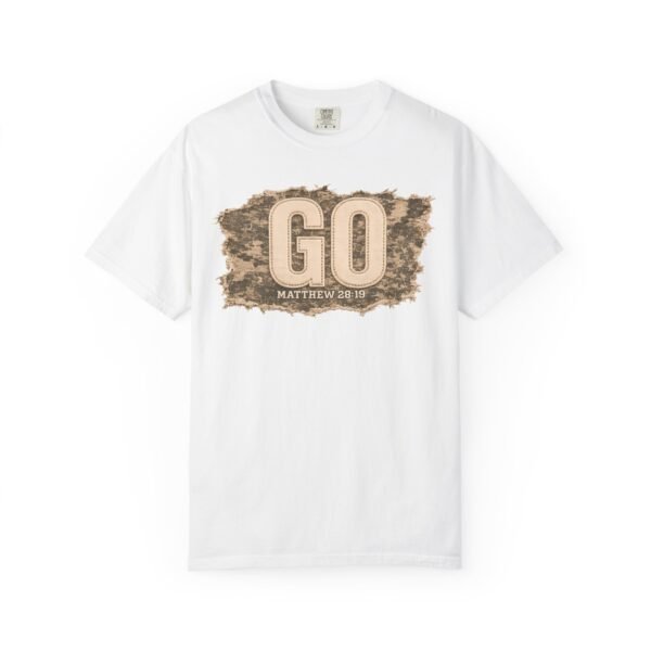 GO Matthew 28:19 Christian T-Shirt | Vintage Faith Shirt | Mission Trip Shirt | Great Commission Tee | Outdoor Christian Graphic Tee | Unisex Gift