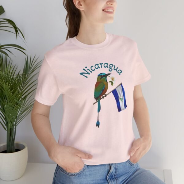 14063941679155497201_2048.jpeg Nicaraguan Motmot Bird Nicaragua Flag T-shirt | Travel Tee, bella canvas