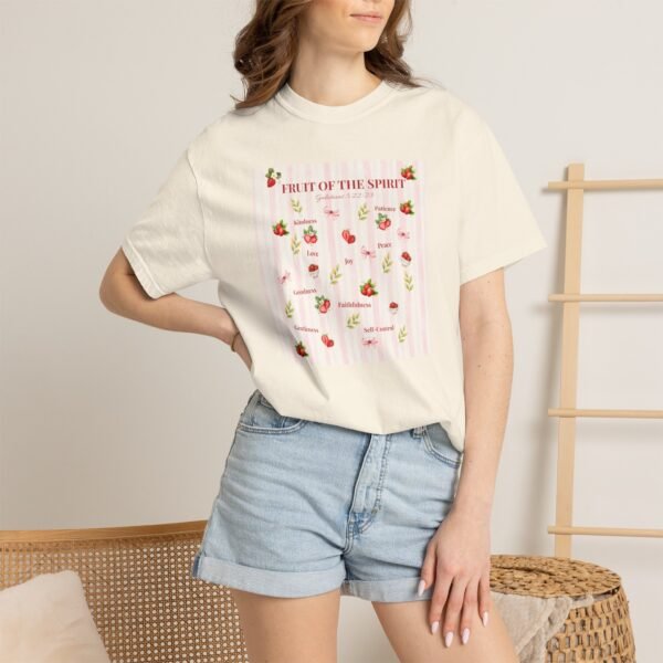 1432583034063403146_2048-1.jpeg Fruit of the Spirit T-Shirt | Christian Scripture Floral Design (Comfort Color)