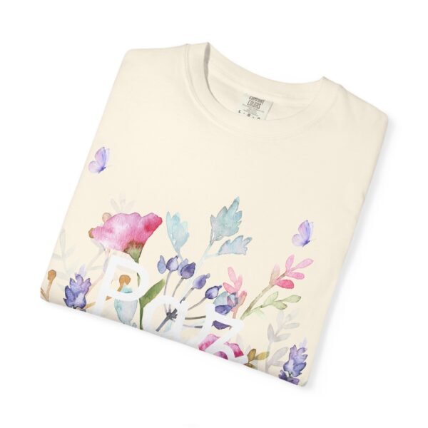 15088926311115632902_2048.jpeg Paz Floral T-Shirt – 'Peace Be With You' Garden Graphic Tee
