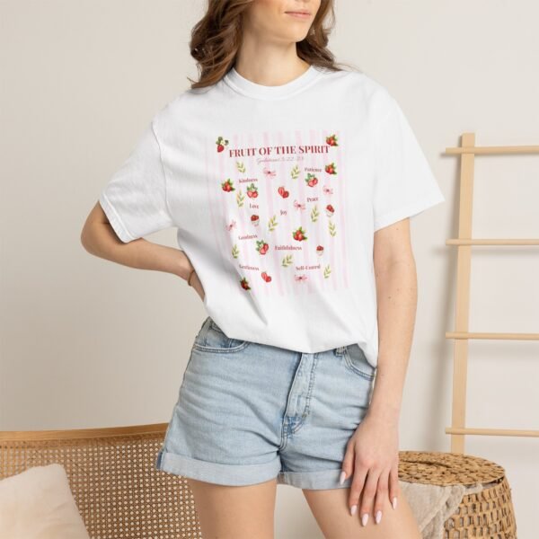 16873889739205142775_2048-1.jpeg Fruit of the Spirit T-Shirt | Christian Scripture Floral Design (Comfort Color)