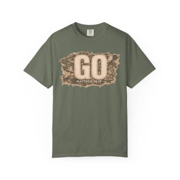 GO Matthew 28:19 Christian T-Shirt | Vintage Faith Shirt | Mission Trip Shirt | Great Commission Tee | Outdoor Christian Graphic Tee | Unisex Gift