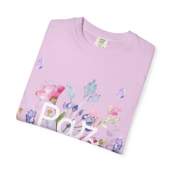 3390860844667438345_2048.jpeg Paz Floral T-Shirt – 'Peace Be With You' Garden Graphic Tee