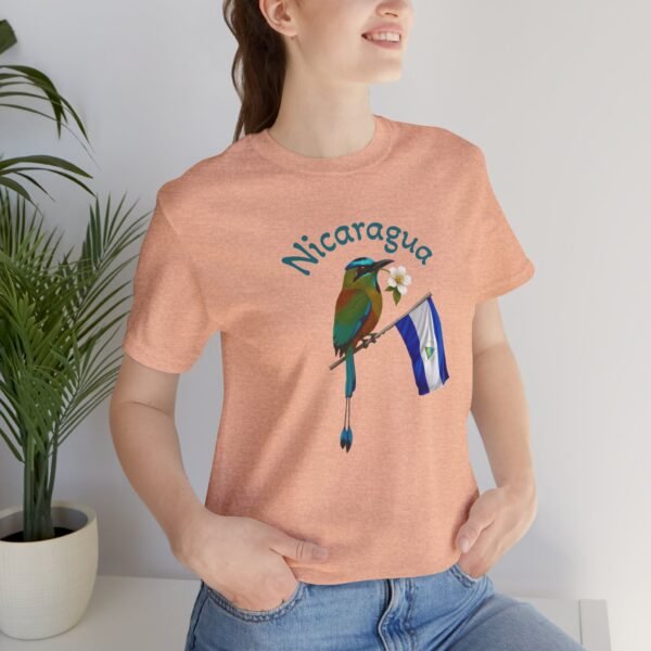 4500107169063249661_2048.jpeg Nicaraguan Motmot Bird Nicaragua Flag T-shirt | Travel Tee, bella canvas