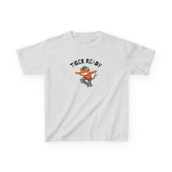 Kids Tee — “TIGER READY” Skateboard Tiger Graphic