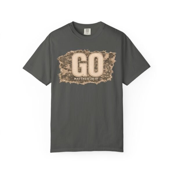 GO Matthew 28:19 Christian T-Shirt | Vintage Faith Shirt | Mission Trip Shirt | Great Commission Tee | Outdoor Christian Graphic Tee | Unisex Gift