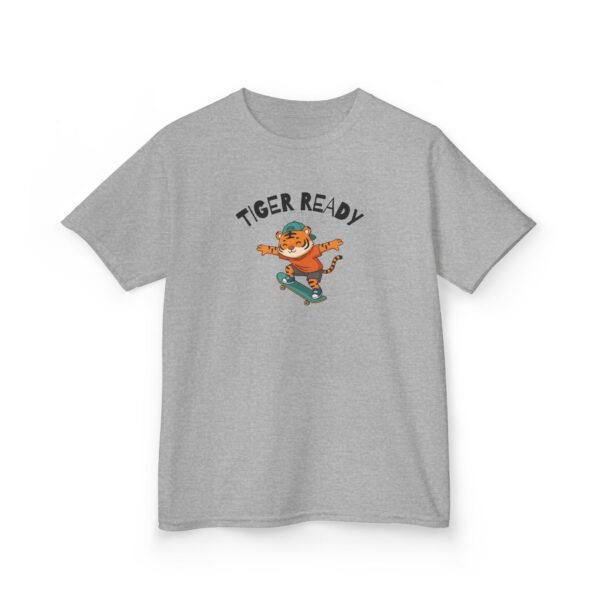 Kids Tee — “TIGER READY” Skateboard Tiger Graphic