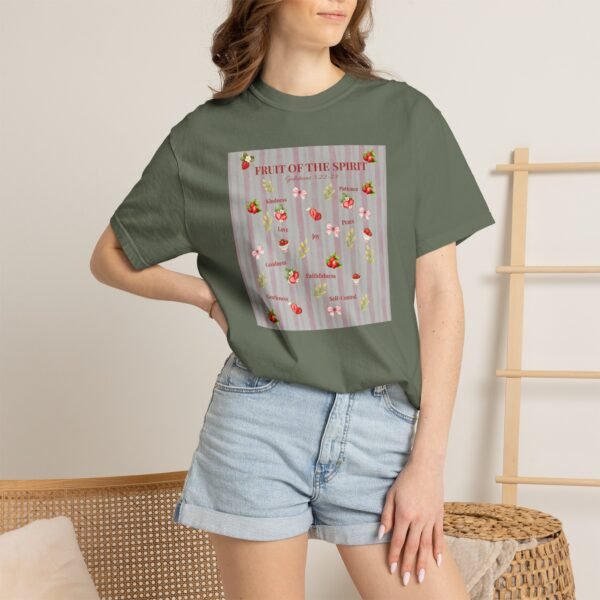 9049280703336906476_2048-1.jpeg Fruit of the Spirit T-Shirt | Christian Scripture Floral Design (Comfort Color)