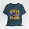 Pryor Tigers Football Tee — Vintage Helmet & Tiger Mascot