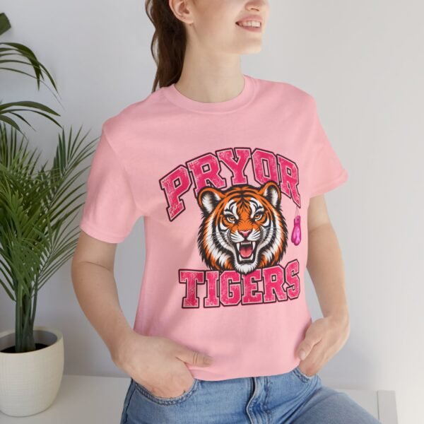 13989981293799988078_2048.jpeg Pryor Tigers Vintage Tiger Mascot Tee — Pink Breast Cancer Awareness School Shirt