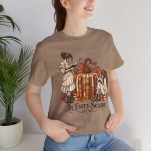 In Every Season Pumpkin & Book Graphic Tee