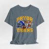 Pryor Tigers Football Tee — Vintage Helmet & Tiger Mascot