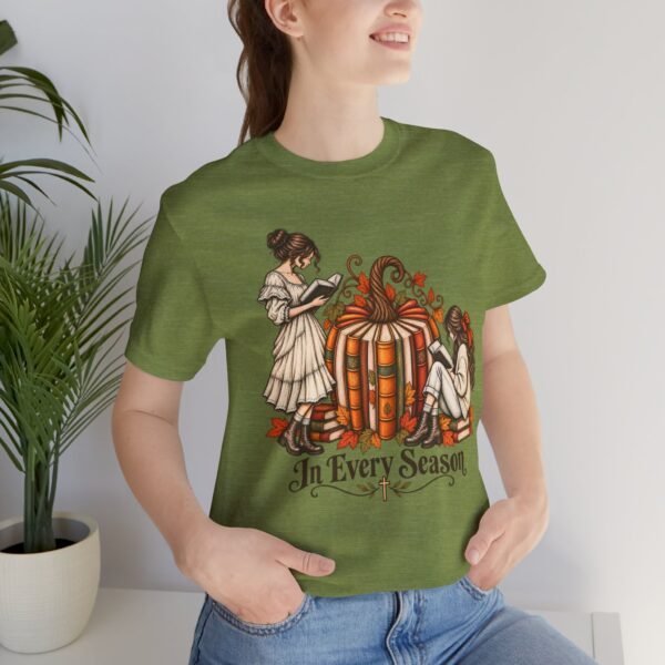 In Every Season Pumpkin & Book Graphic Tee