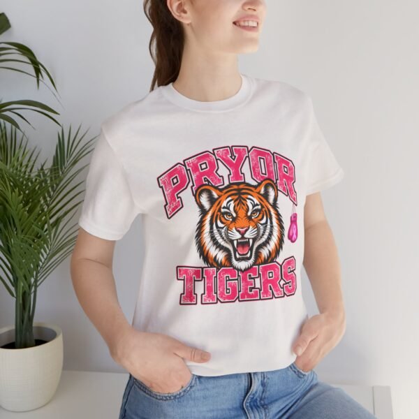 16265762973499455547_2048.jpeg Pryor Tigers Vintage Tiger Mascot Tee — Pink Breast Cancer Awareness School Shirt