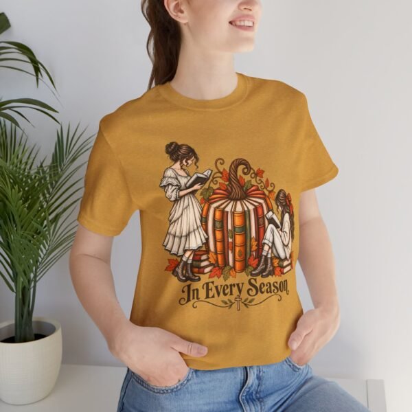 In Every Season Pumpkin & Book Graphic Tee