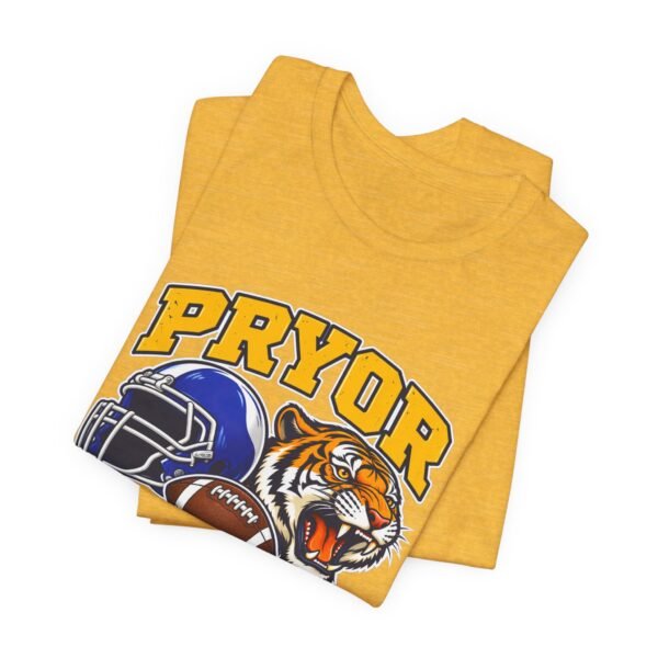 Pryor Tigers Football Tee — Vintage Helmet & Tiger Mascot